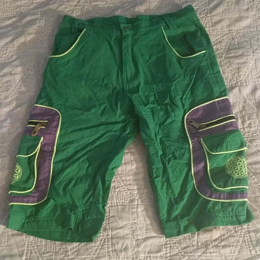 Custom green shorts